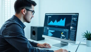 Visually engaging graphic showing a professional analyzing the 789F link search results for improved SEO strategies.