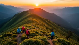 Hikers enjoying a scenic trail in Lombok, Indonesia, capturing the essence of a memorable hike adventure.