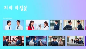 Easy and fast tv다시보기 platform interface showcasing Korean dramas and entertainment content for seamless viewing experiences.