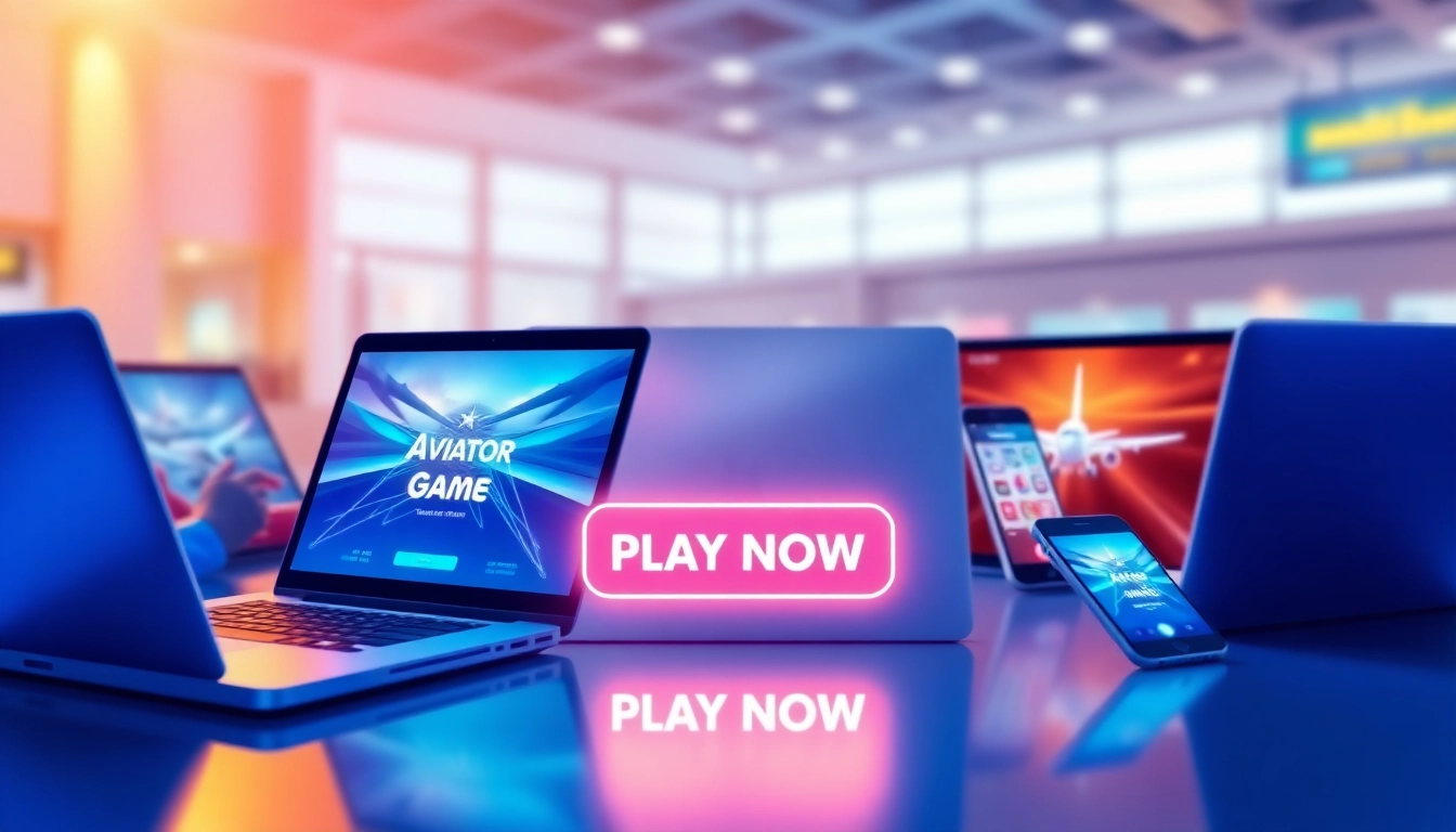 Aviator Game Login interface showing seamless access on mobile and desktop devices with engaging graphics and clear buttons, inviting new players to join the flight adventure easily.