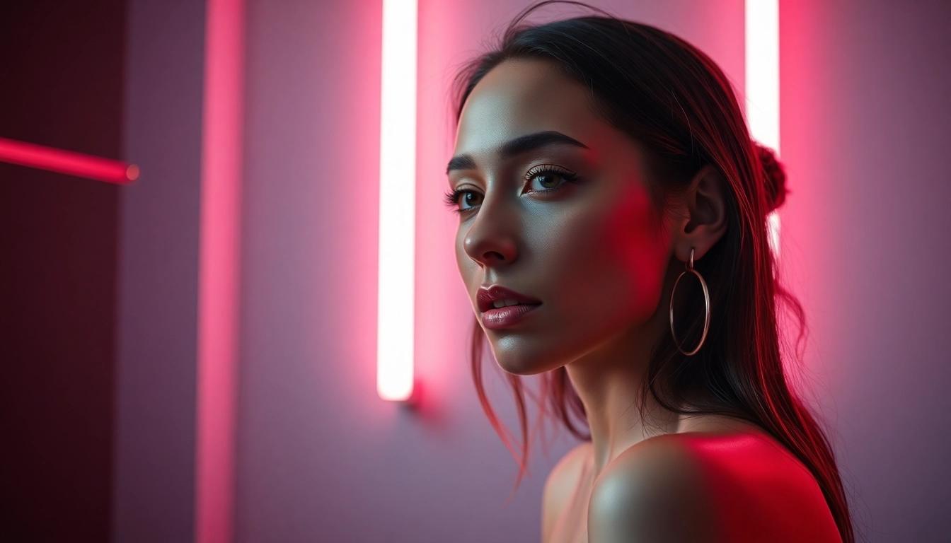 Hyperreal NSFW AI Image Generator scene: neon-lit influencer portrait with cinematic detail.