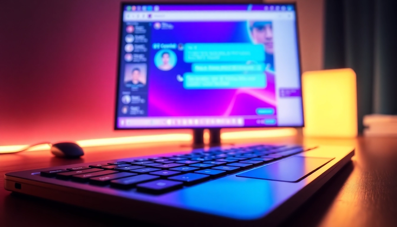 Close-up of a futuristic chat interface showing a customizable AI character on a high-tech screen.