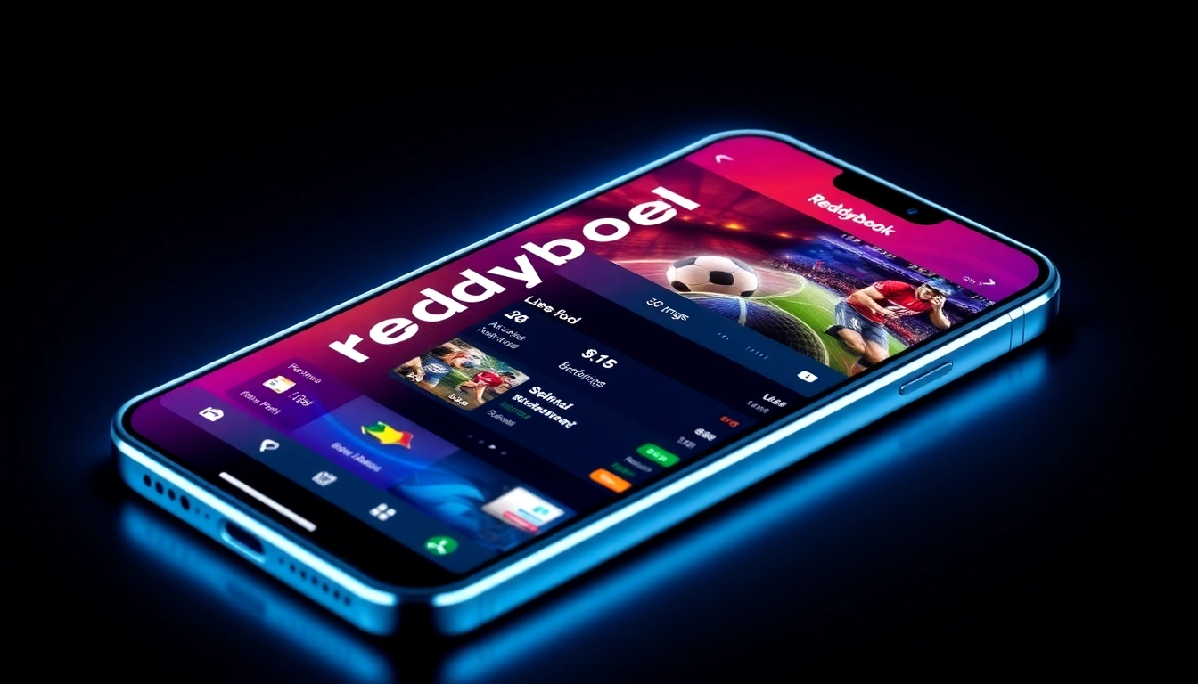 The Reddybook App interface showcasing live sports betting and user-friendly navigation for seamless wagering experiences in India.