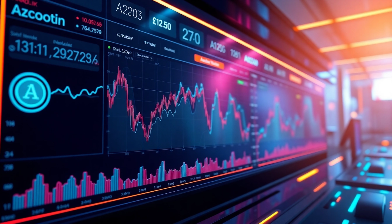High-resolution illustration of aicoin cryptocurrency analysis with digital market charts and