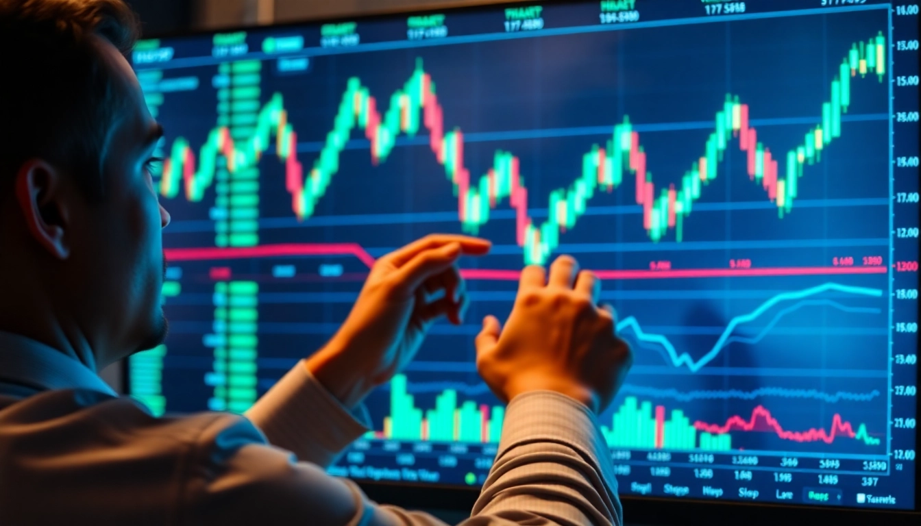 Trading view platform showcasing detailed real-time stock and cryptocurrency charts for